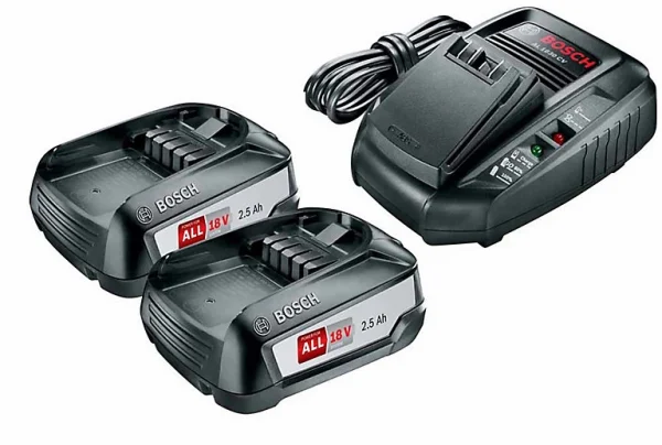 Castorama Batterie Bosch Starter-Set 18V – 2×2.5Ah + Chargeur AL 1830 CV à prix réduits 1