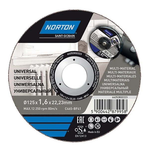 l'unique style Castorama Disque De Coupe Multi Norton 125×1,6×22,2 mm 1