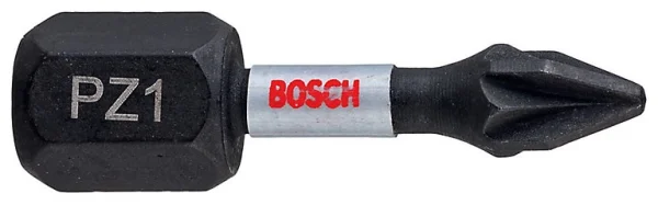 Livraison rapide Castorama Embout De Vissage Torsion Impact PZ1 25 mm Bosch – 2 Pièces 1