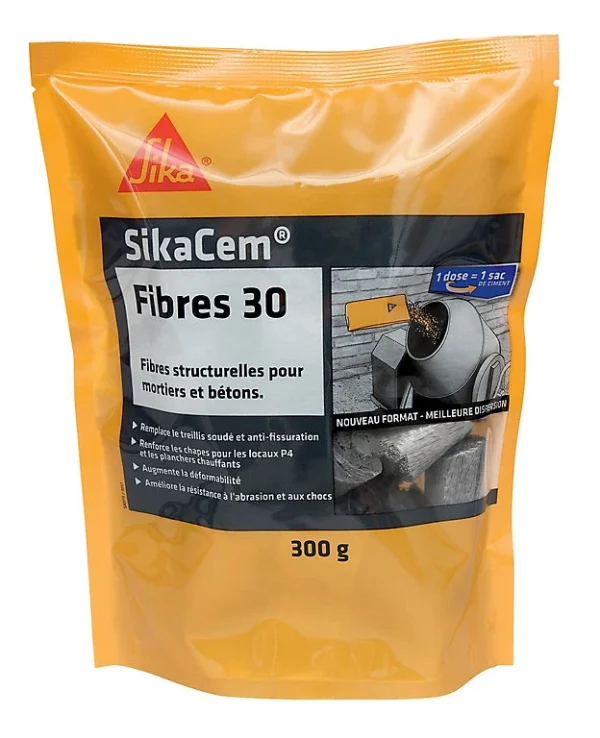 Distributeur Officiel Castorama Fibres Pour Béton Et Mortier Sika Sikacem 300g 1