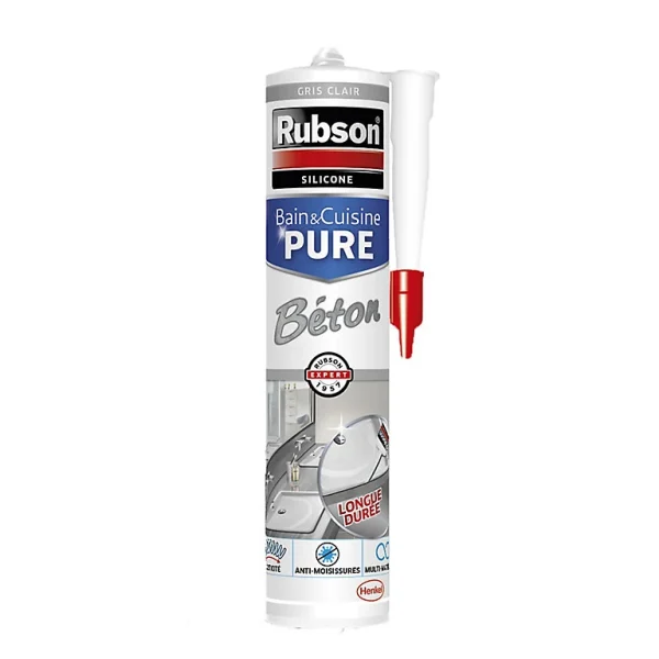 Castorama Mastic Rubson Bain&Cuisine Béton Cartouche 280ml site pas cher 1