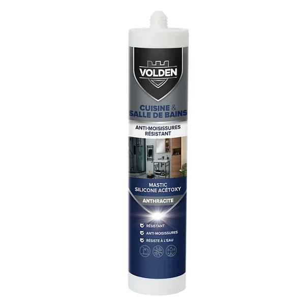 Castorama Mastic Silicone Cuisine Et Salle De Bain Volden Gris Anthracite 280ml marque pas cher 1