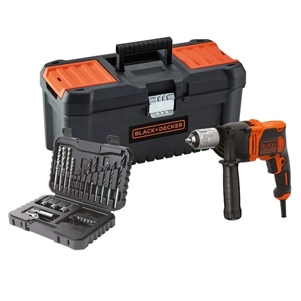 meilleure qualité Castorama Perceuse à Percussion Black+Decker BEH850KA32-QS 850W 1