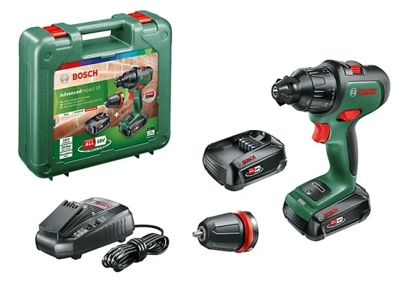 belle Castorama Perceuse à Percussion Sans-fil Bosch AdvancedImpact 18 2 Batteries 2,5Ah 1