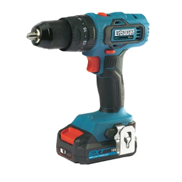 excellents soldes Castorama Perceuse Visseuse à Percussion Erbauer EBCD18Li-2 18V – 2Ah 1