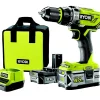 authentiques Castorama Perceuse Visseuse à Percussion Ryobi R18PD31-252S 18V – 5Ah + 2Ah 7