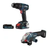 Castorama Perceuse Visseuse à Percussion Sans Fil ECD18-Li-2 + Meuleuse Sans Fil Brushless EAG18- 115 Mm Erbauer authentiques 7