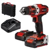 marque pas cher en ligne Castorama Perceuse Visseuse Sans Fil Einhell TE-CD 18/40-1 LI 2 X 2Ah 5