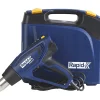 grande marque pas cher Castorama Pistolet à Air Chaud Rapid R2200-E, 2200W, Avec Régulation électronique 3 Positions, Coffret 5