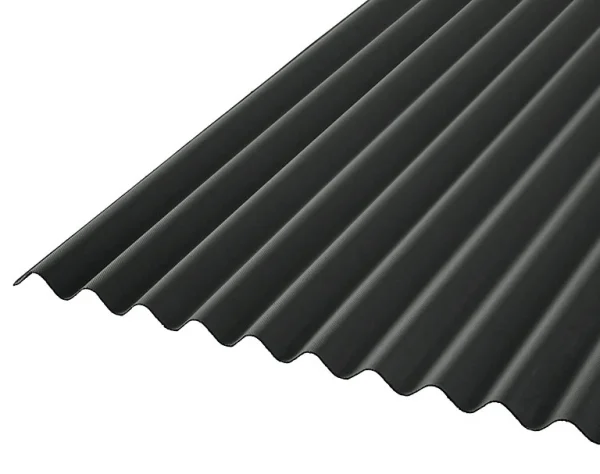 marque pas cher Castorama Plaque Ondulée Bitumée Noir 200 X 93 Cm (vendue à La Plaque) 1