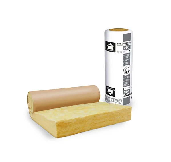 grande surprise Castorama Rouleau Laine De Verre Kraft Supralaine – 1,2 X 5,4 M ép.200 Mm R. 5 M²K/W (vendu Au Rouleau) 1